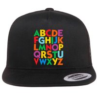 Colorful Uppercase Letters Alphabet Learn Abcs Flatbill Hat