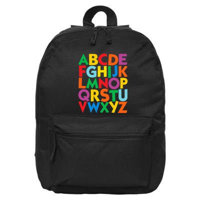 Colorful Uppercase Letters Alphabet Learn Abcs 16 in Basic Backpack