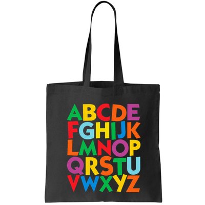 Colorful Uppercase Letters Alphabet Learn Abcs Bag