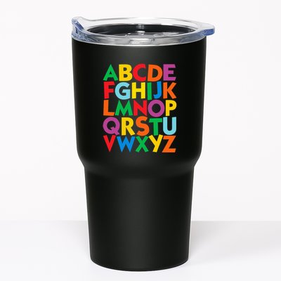 Colorful Uppercase Letters Alphabet Learn Abcs Tumbler