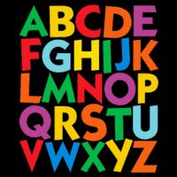 Colorful Uppercase Letters Alphabet Learn Abcs Mousepad