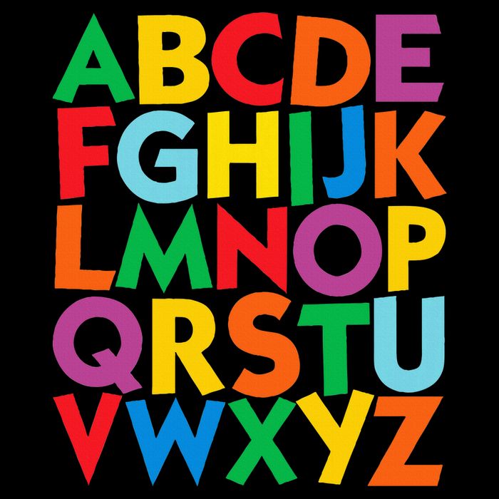 Colorful Uppercase Letters Alphabet Learn Abcs Mousepad