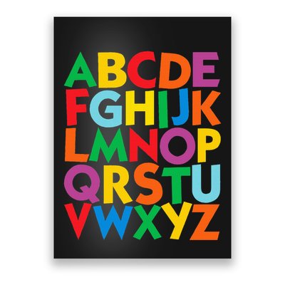 Colorful Uppercase Letters Alphabet Learn Abcs Poster