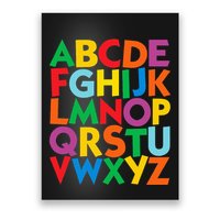 Colorful Uppercase Letters Alphabet Learn Abcs Poster