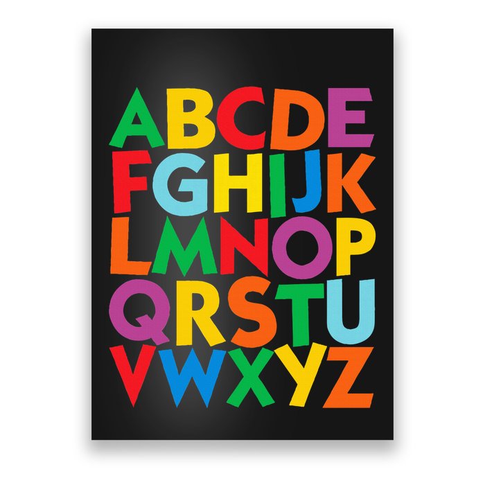 Colorful Uppercase Letters Alphabet Learn Abcs Poster