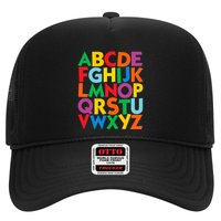 Colorful Uppercase Letters Alphabet Learn Abcs Trucker Hat