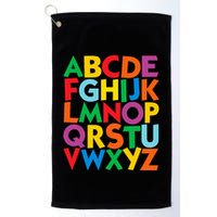 Colorful Uppercase Letters Alphabet Learn Abcs Golf Towel