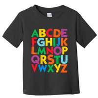 Colorful Uppercase Letters Alphabet Learn Abcs Toddler T-Shirt