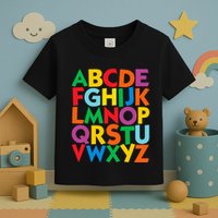 Colorful Uppercase Letters Alphabet Learn Abcs Toddler T-Shirt