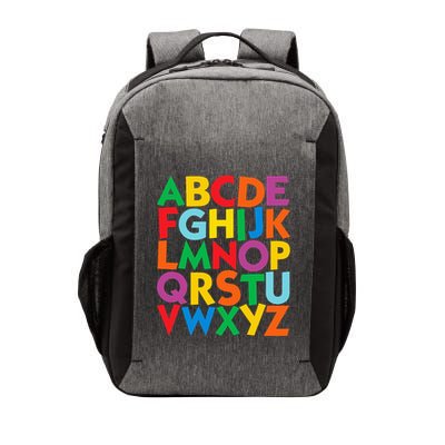 Colorful Uppercase Letters Alphabet Learn Abcs Vector Backpack