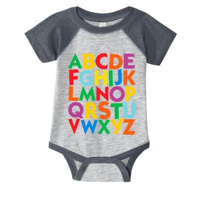 Colorful Uppercase Letters Alphabet Learn Abcs Infant Baby Jersey Bodysuit