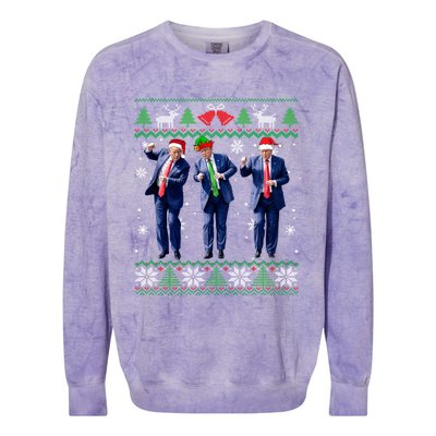 Christmas Ugly Long Sleeve Colorblast Crewneck Sweatshirt