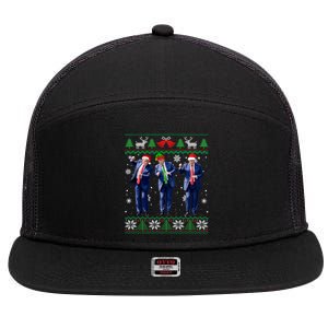 Christmas Ugly Long Sleeve 7 Panel Mesh Trucker Snapback Hat