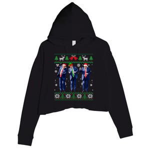 Christmas Ugly Long Sleeve Crop Fleece Hoodie