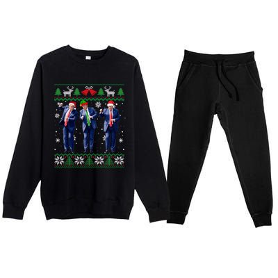 Christmas Ugly Long Sleeve Premium Crewneck Sweatsuit Set