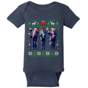 Christmas Ugly Long Sleeve Baby Bodysuit