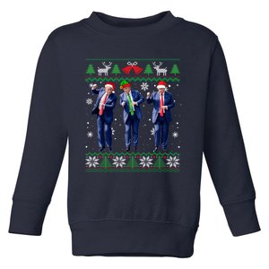 Christmas Ugly Long Sleeve Toddler Sweatshirt