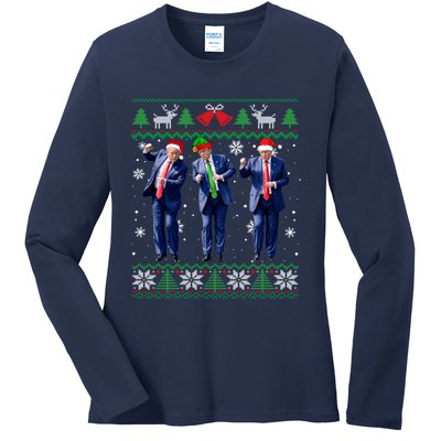 Christmas Ugly Long Sleeve Ladies Long Sleeve Shirt