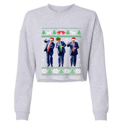 Christmas Ugly Long Sleeve Cropped Pullover Crew