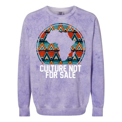 Culture Not For Sale Black History African Pride Colorblast Crewneck Sweatshirt