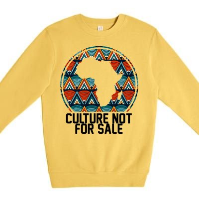 Culture Not For Sale Black History African Pride Premium Crewneck Sweatshirt