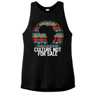 Culture Not For Sale Black History African Pride Ladies PosiCharge Tri-Blend Wicking Tank