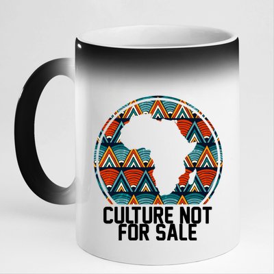 Culture Not For Sale Black History African Pride 11oz Black Color Changing Mug