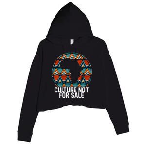 Culture Not For Sale Black History African Pride Crop Fleece Hoodie