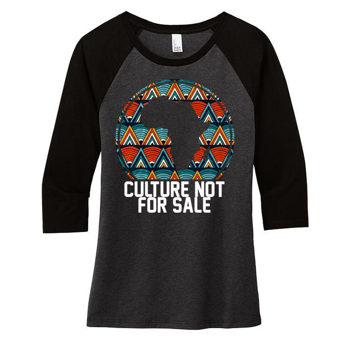 Culture Not For Sale Black History African Pride Women's Tri-Blend 3/4-Sleeve Raglan Shirt