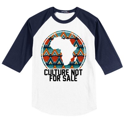 Culture Not For Sale Black History African Pride Baseball Sleeve Shirt