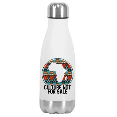 Culture Not For Sale Black History African Pride Stainless Steel Insulated Water Bottle