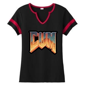 Cum Doom Ladies Halftime Notch Neck Tee