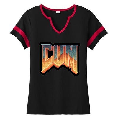 Cum Doom Ladies Halftime Notch Neck Tee