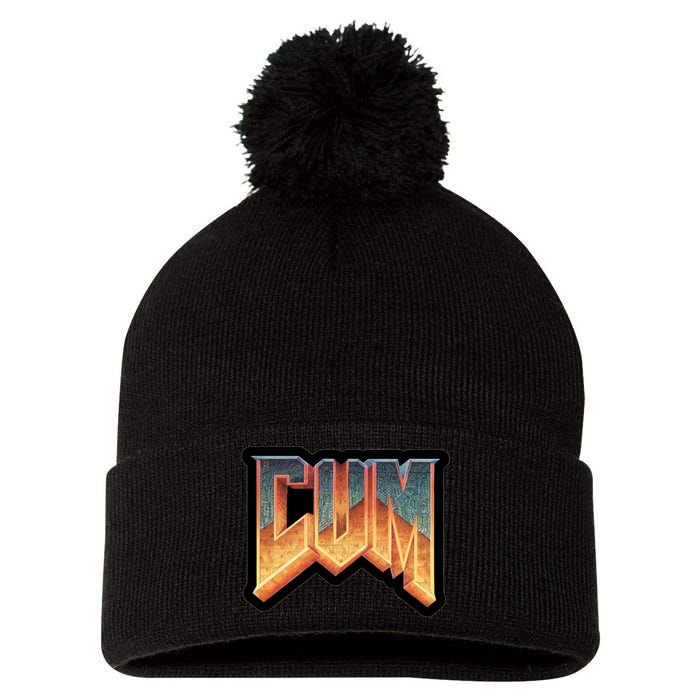 Cum Doom Pom Pom 12in Knit Beanie