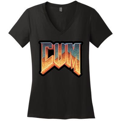 Cum Doom Women's V-Neck T-Shirt