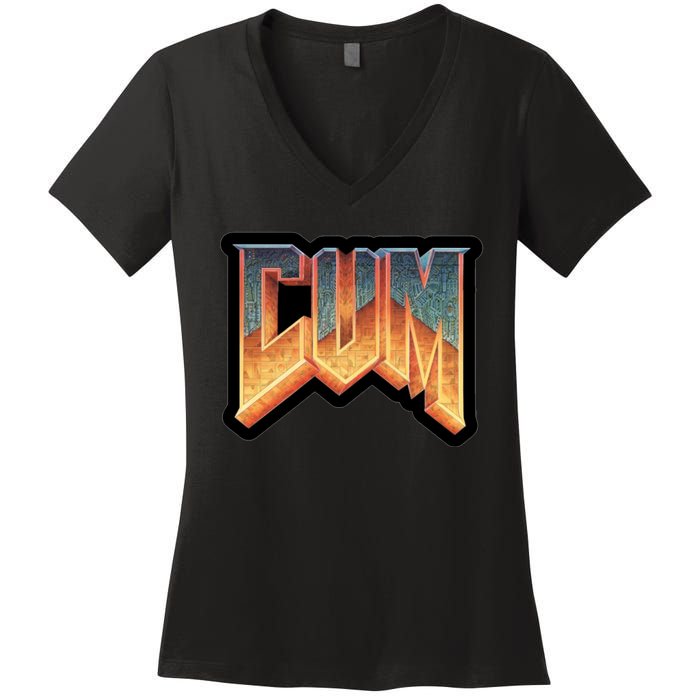 Cum Doom Women's V-Neck T-Shirt