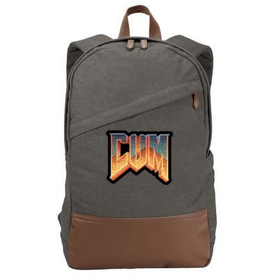 Cum Doom Cotton Canvas Backpack