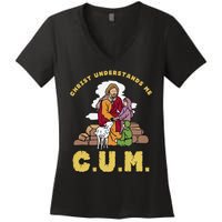 Official Christ Understands Me CUM Women's V-Neck T-Shirt