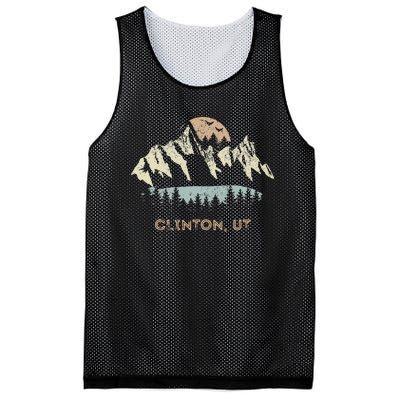 Clinton Utah Mountain Sunset Sunrise Ut Mesh Reversible Basketball Jersey Tank