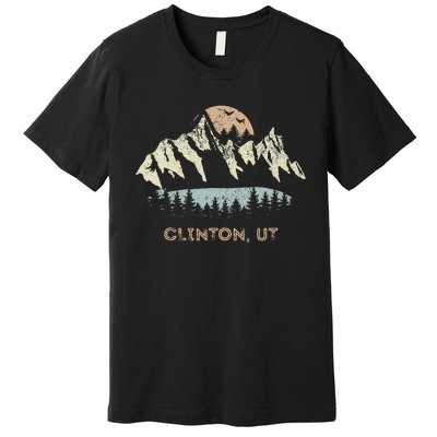 Clinton Utah Mountain Sunset Sunrise Ut Premium T-Shirt