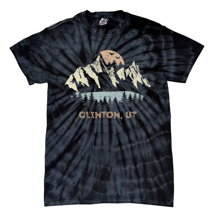 Clinton Utah Mountain Sunset Sunrise Ut Tie-Dye T-Shirt