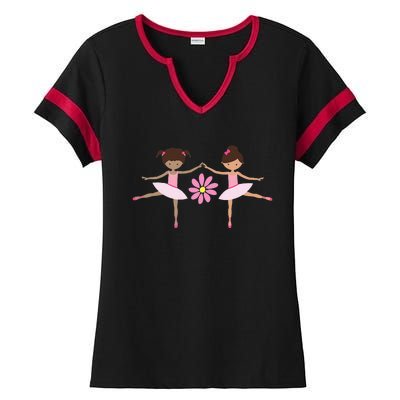 Cute Unique & Modern Ballet & Ballerina & Gift Ladies Halftime Notch Neck Tee