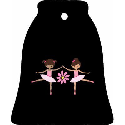 Cute Unique & Modern Ballet & Ballerina & Gift Ceramic Bell Ornament