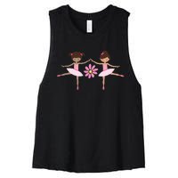 Cute Unique & Modern Ballet & Ballerina & Gift Women's Racerback Cropped Tank