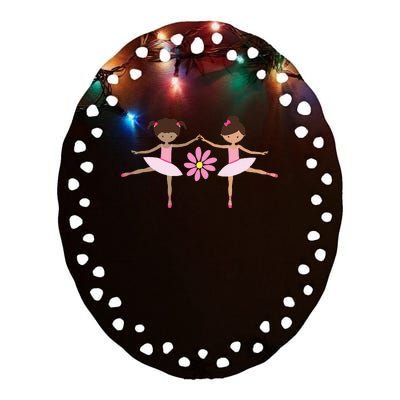 Cute Unique & Modern Ballet & Ballerina & Gift Ceramic Oval Ornament