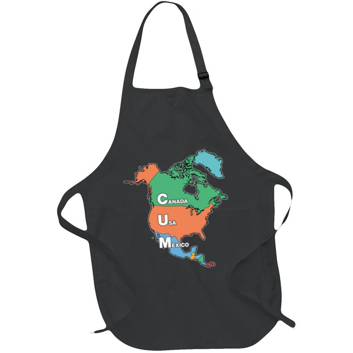 Canada Usa Mexico Cum Map Apron