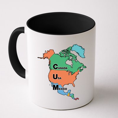 Canada Usa Mexico Cum Map Mug
