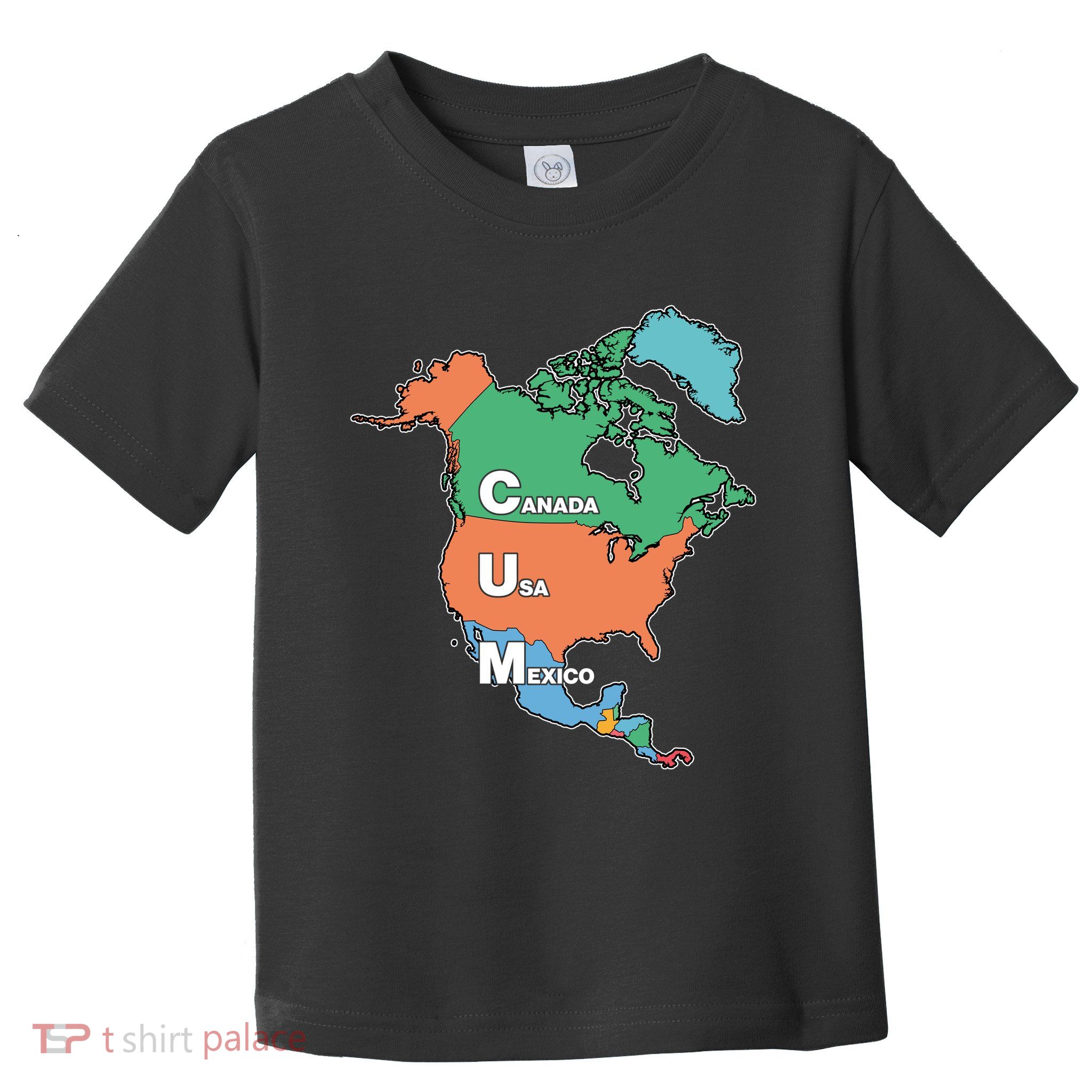 Canada Usa Mexico Cum Map Toddler T-Shirt