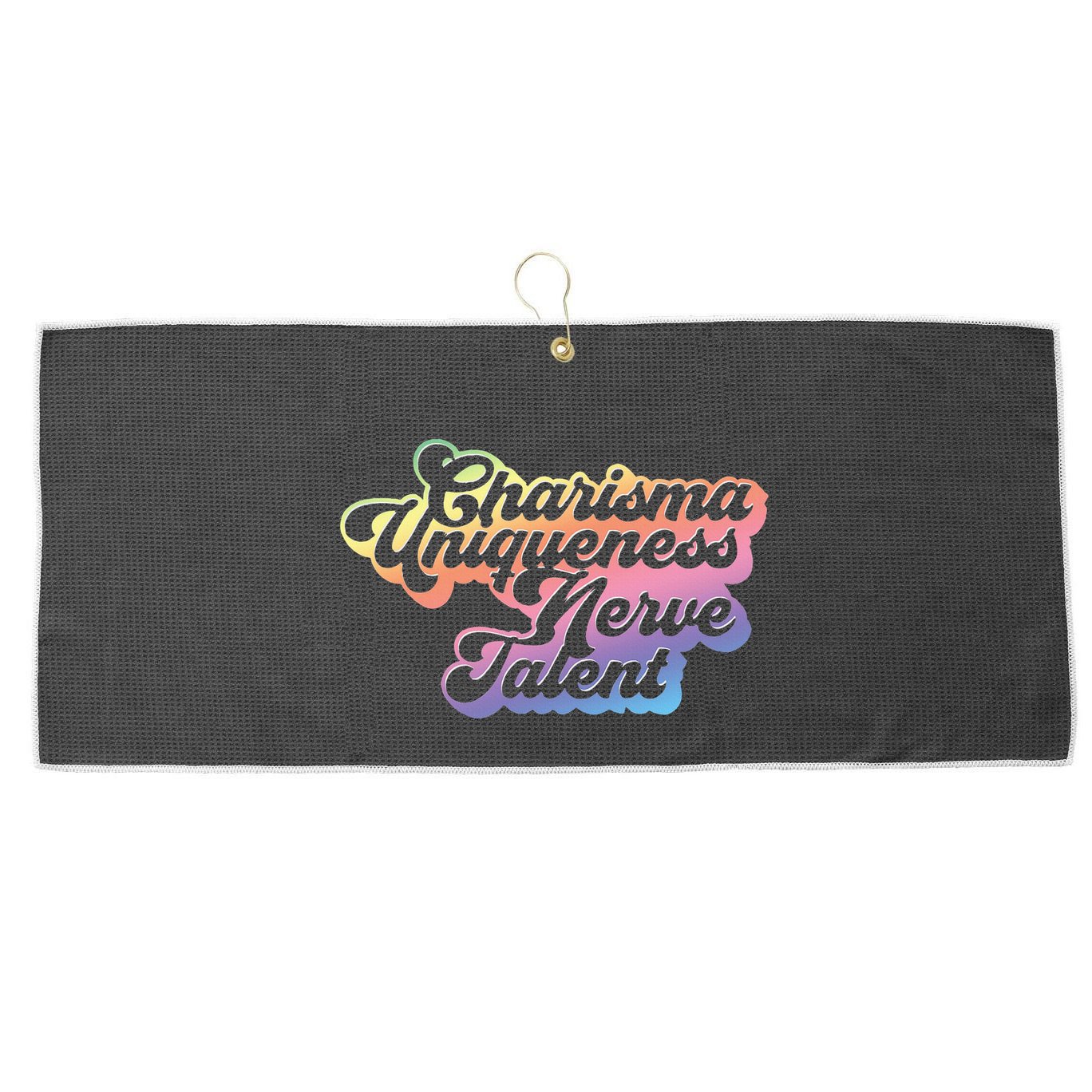 Charisma Uniqueness Nerve Talent Drag Race Queen Large Microfiber Waffle Golf Towel