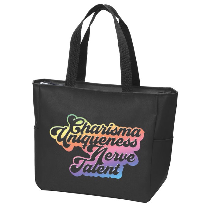Charisma Uniqueness Nerve Talent Drag Race Queen Zip Tote Bag